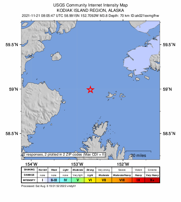 Did You Feel It? map: shaking reported by the public