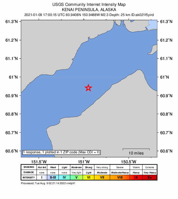 Did You Feel It? map: shaking reported by the public