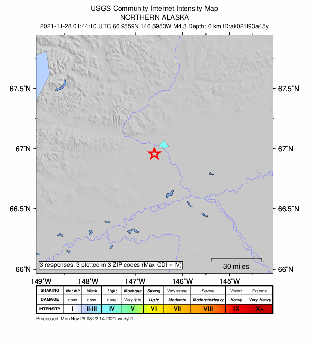 Did You Feel It? map: shaking reported by the public