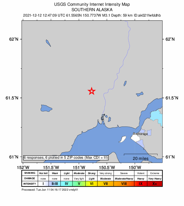 Did You Feel It? map: shaking reported by the public