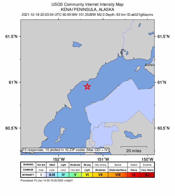 Did You Feel It? map: shaking reported by the public