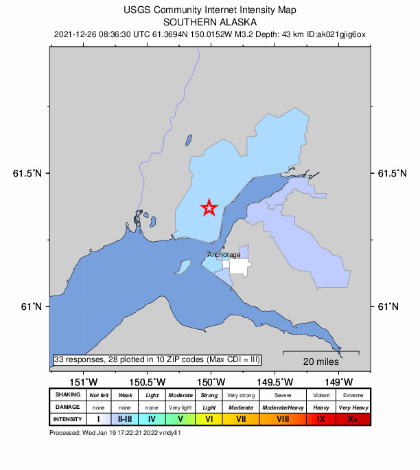 Did You Feel It? map: shaking reported by the public