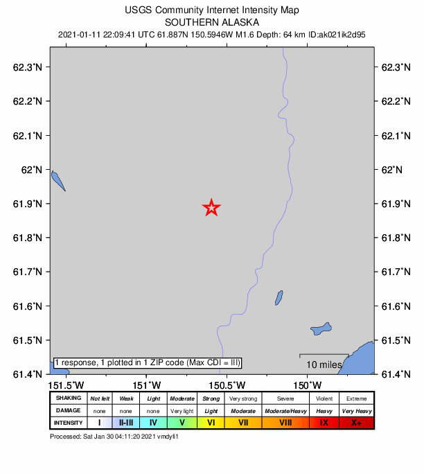 Did You Feel It? map: shaking reported by the public