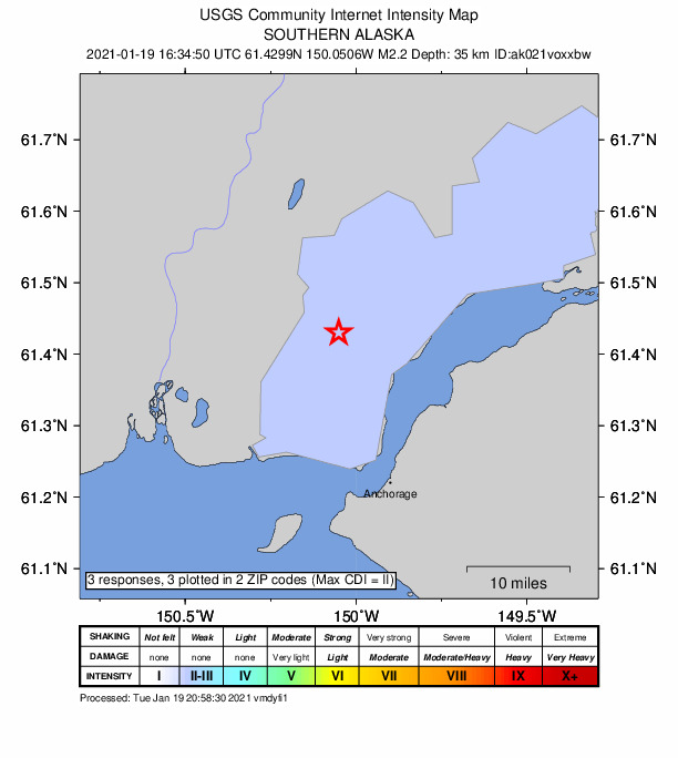 Did You Feel It? map: shaking reported by the public