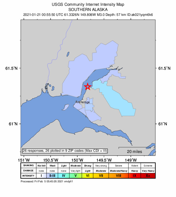 Did You Feel It? map: shaking reported by the public