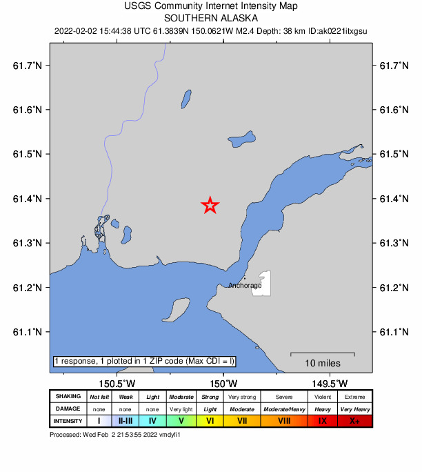 Did You Feel It? map: shaking reported by the public