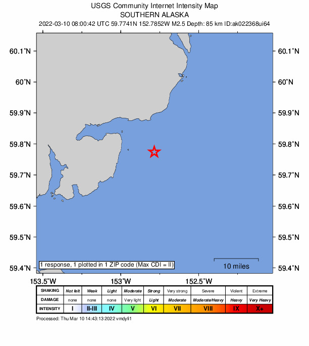 Did You Feel It? map: shaking reported by the public