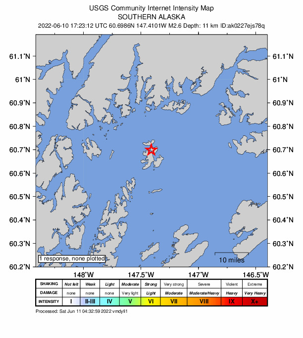 Did You Feel It? map: shaking reported by the public