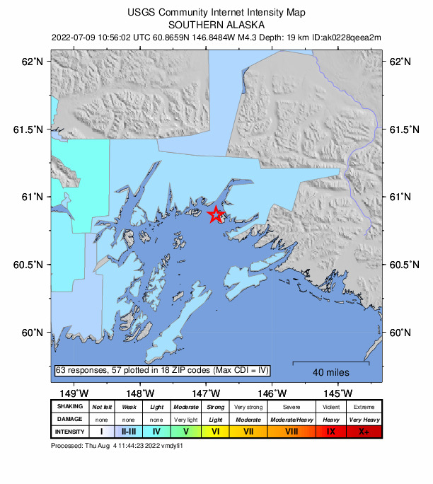 Did You Feel It? map: shaking reported by the public