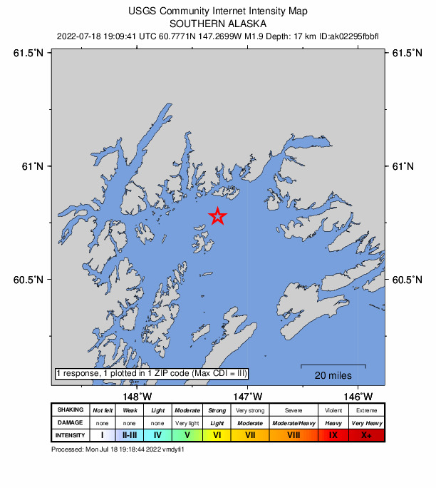 Did You Feel It? map: shaking reported by the public
