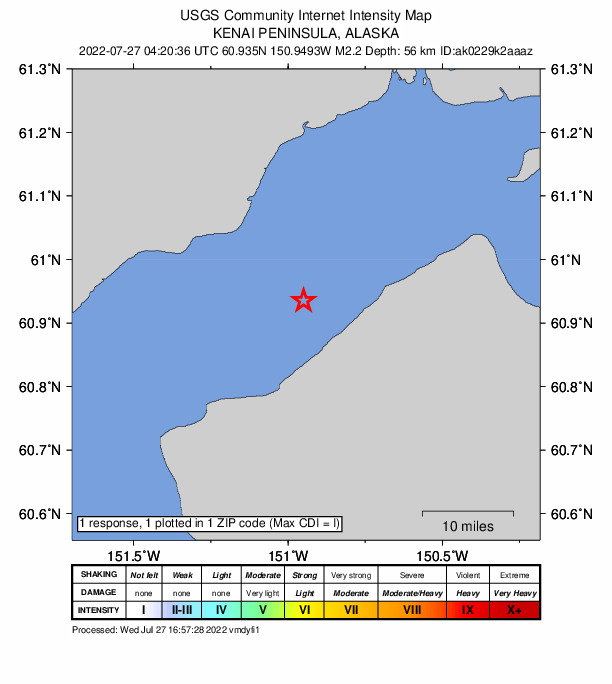 Did You Feel It? map: shaking reported by the public