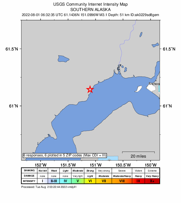 Did You Feel It? map: shaking reported by the public