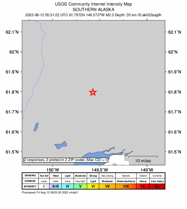 Did You Feel It? map: shaking reported by the public