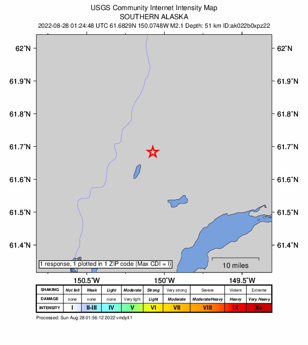 Did You Feel It? map: shaking reported by the public