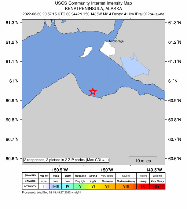 Did You Feel It? map: shaking reported by the public
