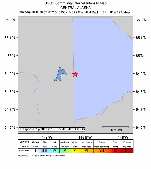 Did You Feel It? map: shaking reported by the public