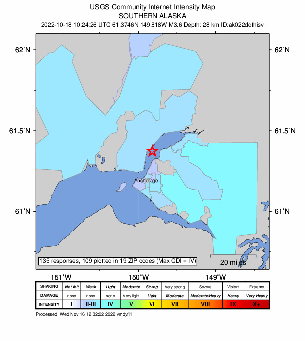 Did You Feel It? map: shaking reported by the public