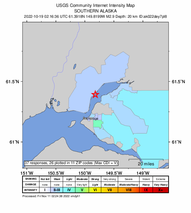 Did You Feel It? map: shaking reported by the public
