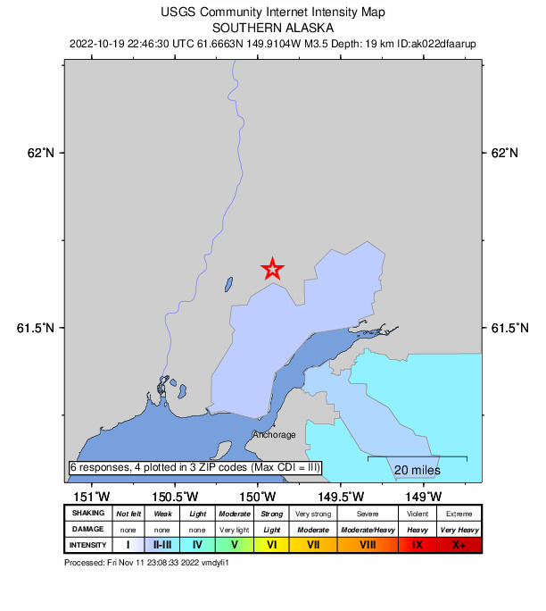 Did You Feel It? map: shaking reported by the public