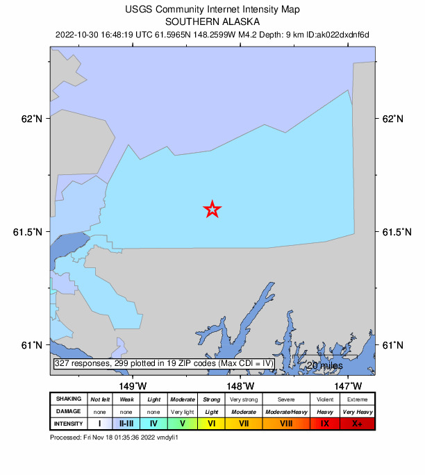 Did You Feel It? map: shaking reported by the public