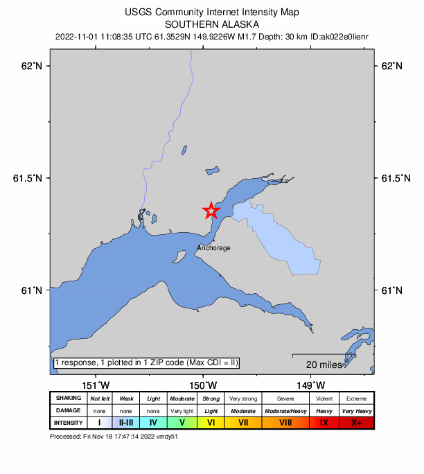 Did You Feel It? map: shaking reported by the public