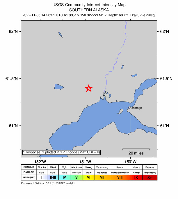Did You Feel It? map: shaking reported by the public