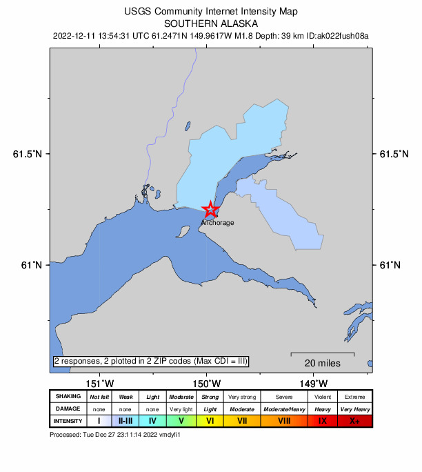Did You Feel It? map: shaking reported by the public