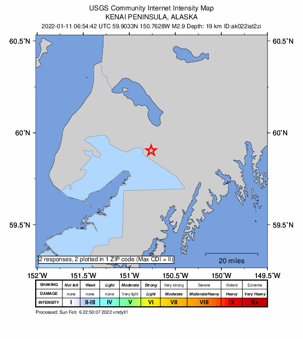 Did You Feel It? map: shaking reported by the public