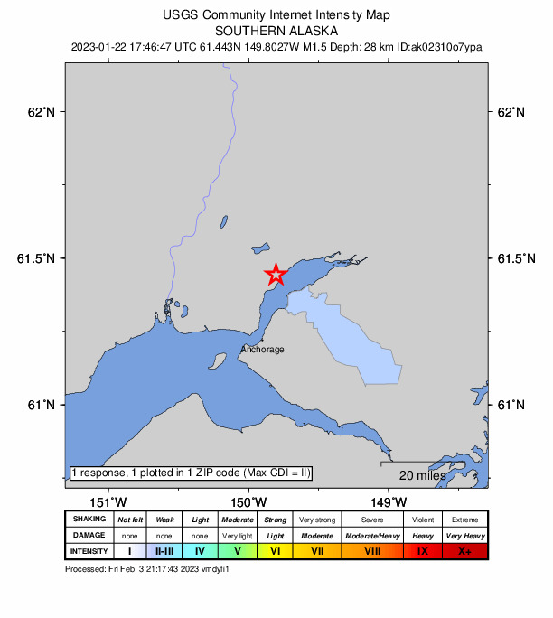 Did You Feel It? map: shaking reported by the public