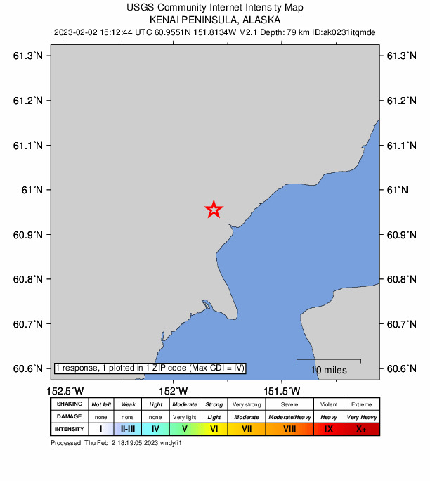 Did You Feel It? map: shaking reported by the public