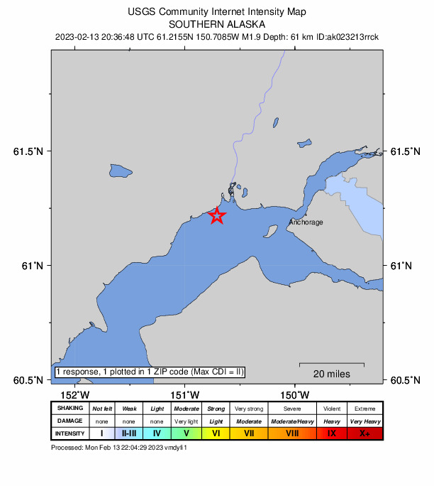 Did You Feel It? map: shaking reported by the public
