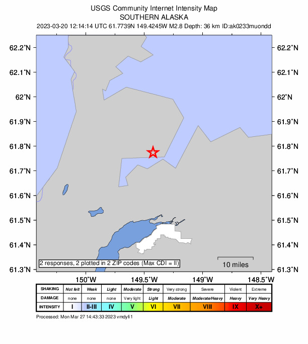 Did You Feel It? map: shaking reported by the public