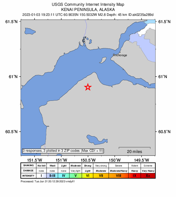Did You Feel It? map: shaking reported by the public