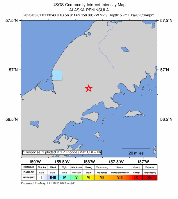 Did You Feel It? map: shaking reported by the public