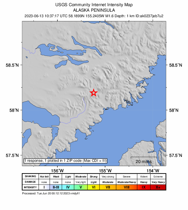 Did You Feel It? map: shaking reported by the public