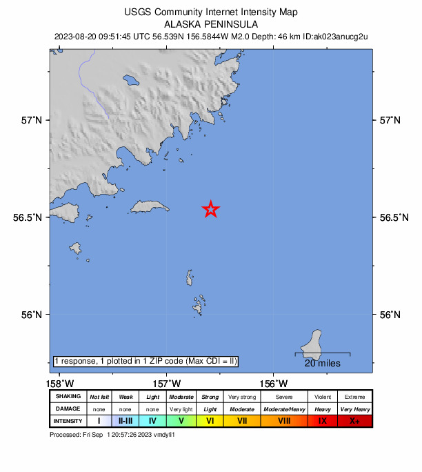 Did You Feel It? map: shaking reported by the public