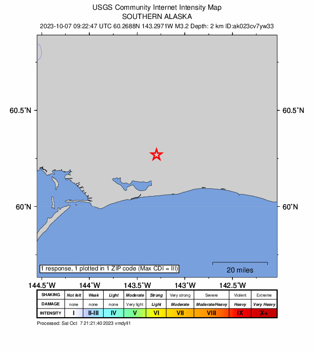 Did You Feel It? map: shaking reported by the public