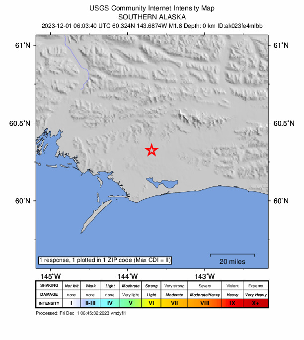 Did You Feel It? map: shaking reported by the public