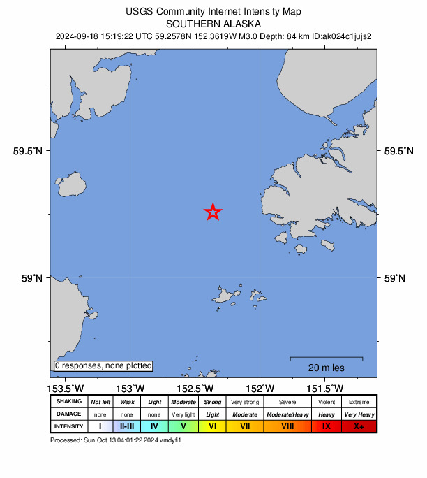 Did You Feel It? map: shaking reported by the public