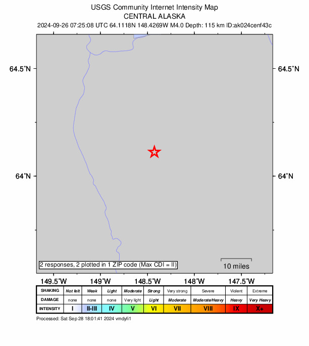 Did You Feel It? map: shaking reported by the public