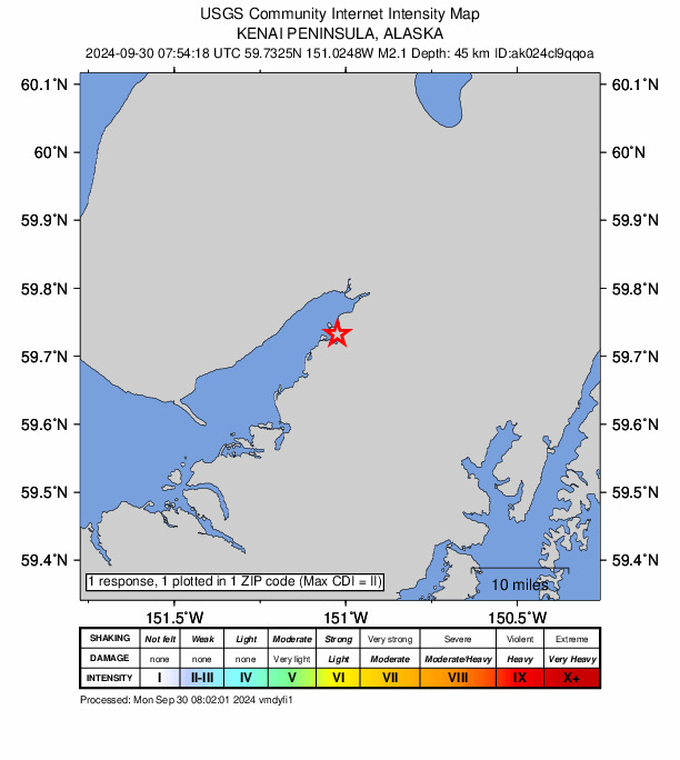 Did You Feel It? map: shaking reported by the public