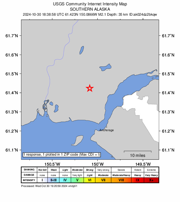 Did You Feel It? map: shaking reported by the public