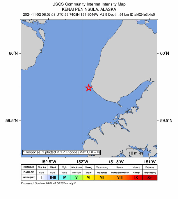 Did You Feel It? map: shaking reported by the public