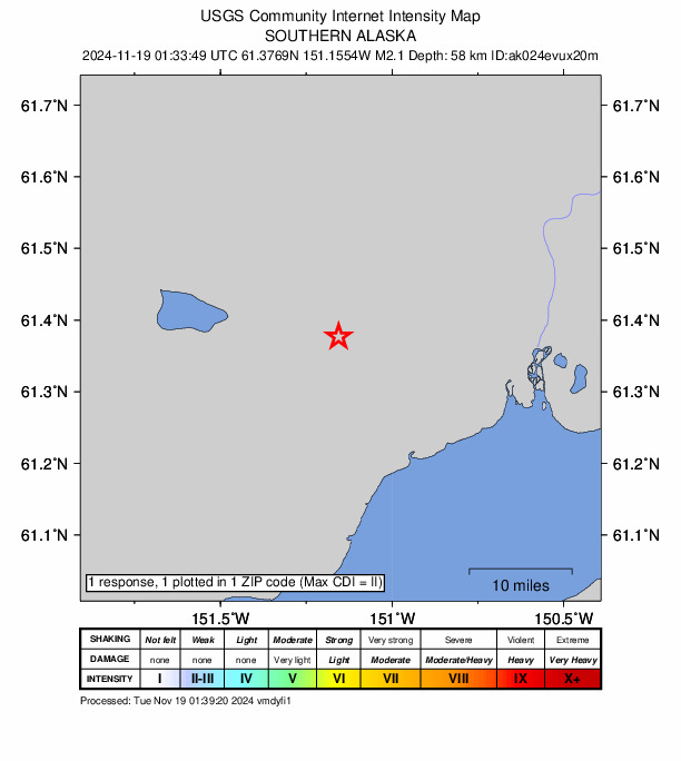 Did You Feel It? map: shaking reported by the public