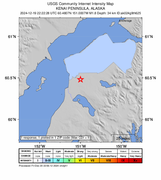 Did You Feel It? map: shaking reported by the public