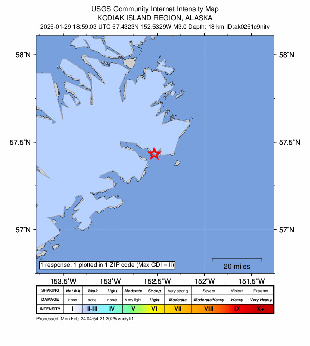 Did You Feel It? map: shaking reported by the public