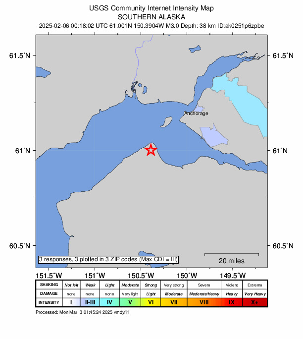 Did You Feel It? map: shaking reported by the public