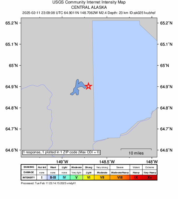 Did You Feel It? map: shaking reported by the public