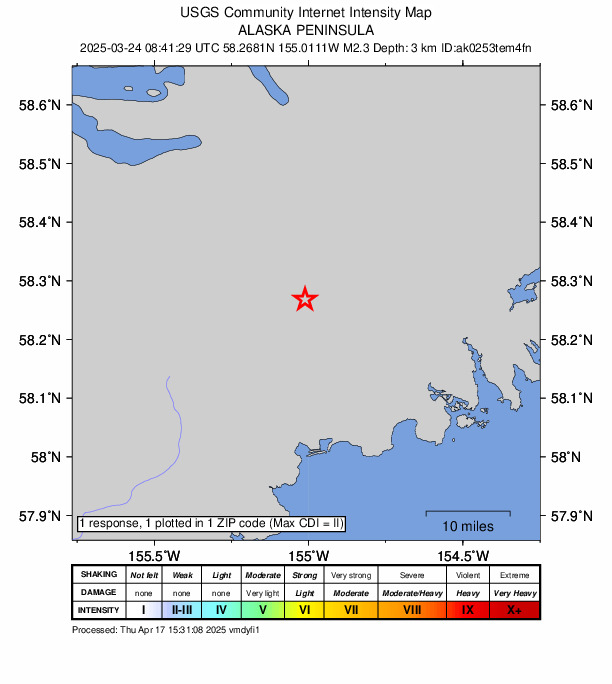 Did You Feel It? map: shaking reported by the public
