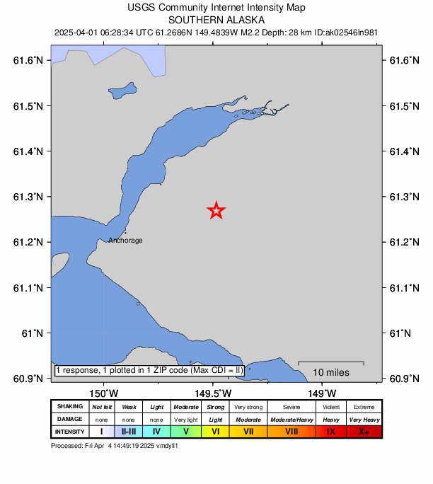 Did You Feel It? map: shaking reported by the public